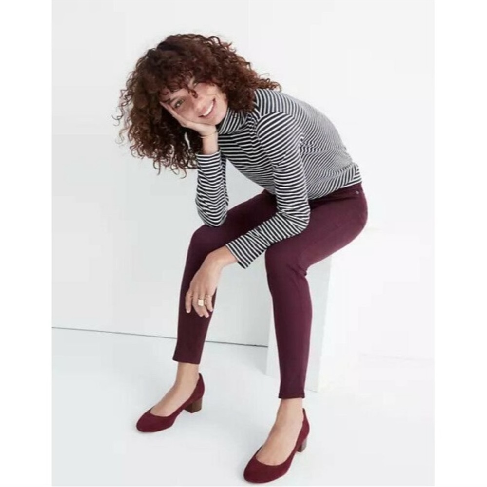 Madewell Burgundy High Rise Skinny Jeans